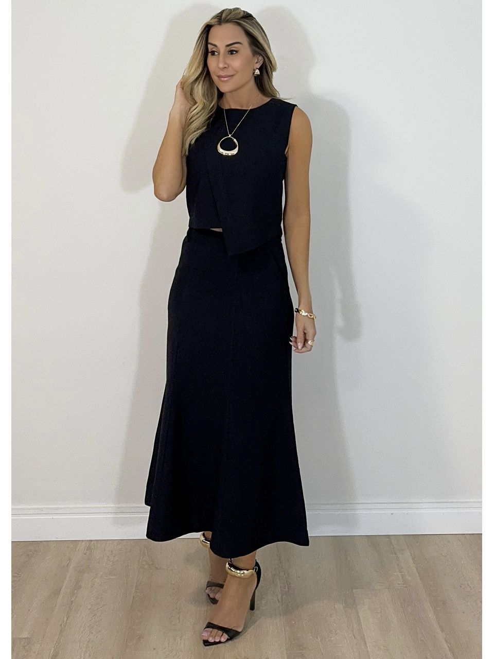 Conjunto Saia Heloísa - 2852 - MADONNA BASIC