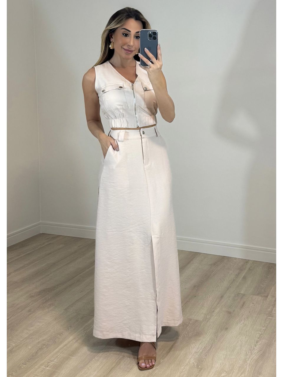 Conjunto Colete Cropped
