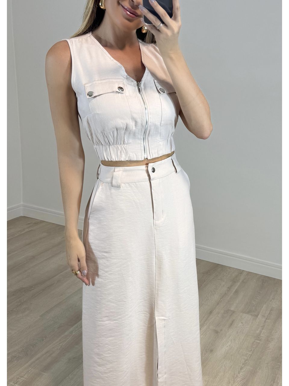 Conjunto Colete Cropped