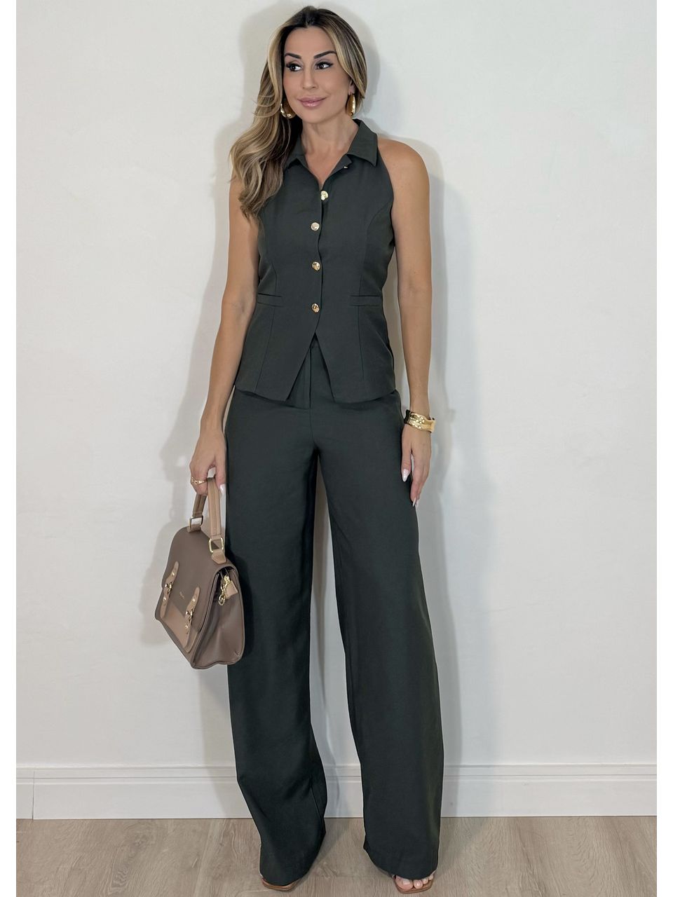  Conjunto Blusa Colete Aline - 2505 - MADONNA BASIC