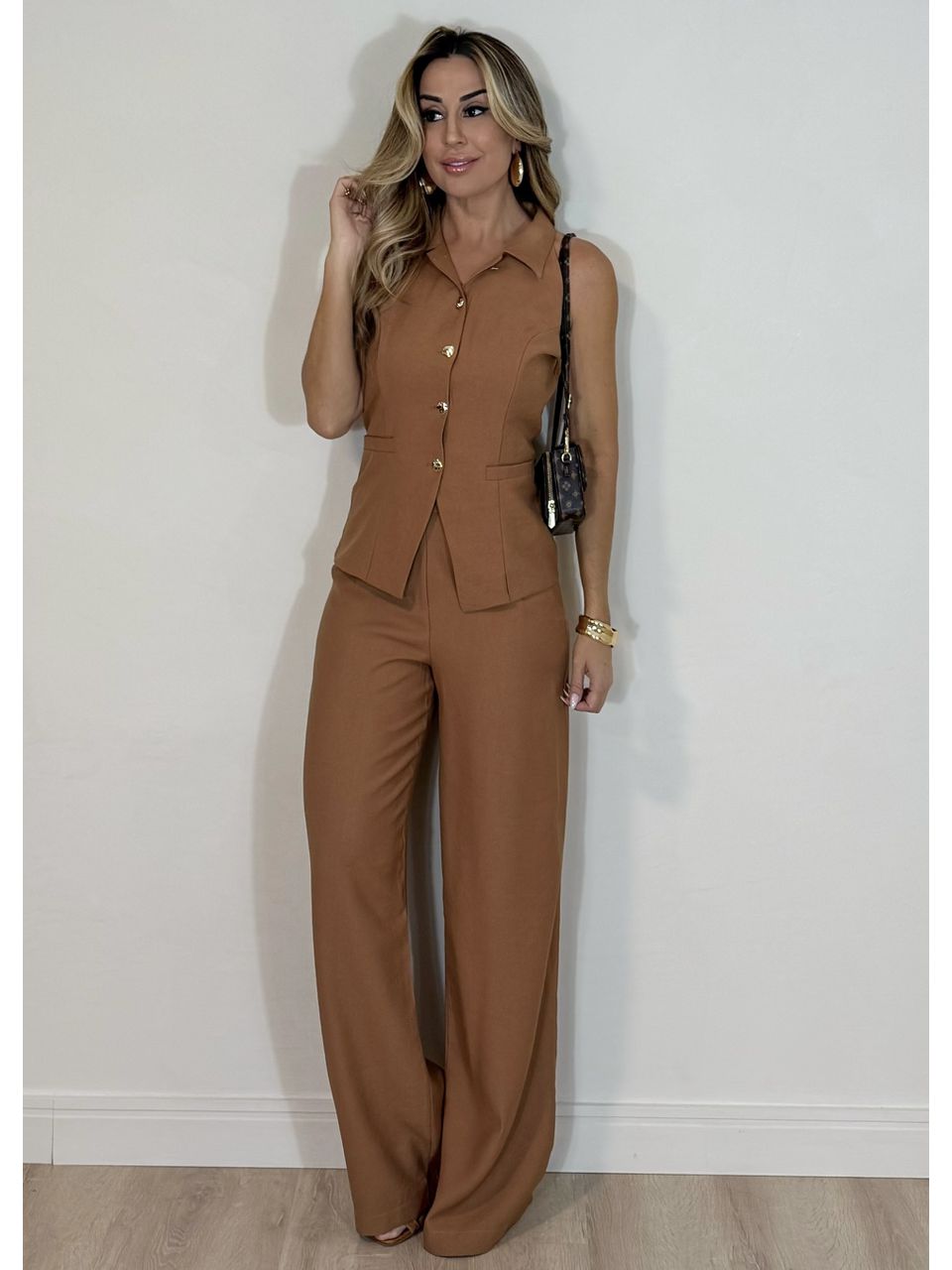 Conjunto Blusa Colete Aline - 2503 - MADONNA BASIC