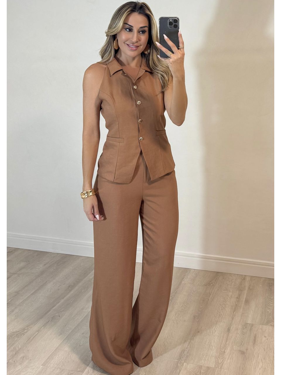 Conjunto Blusa Colete Aline