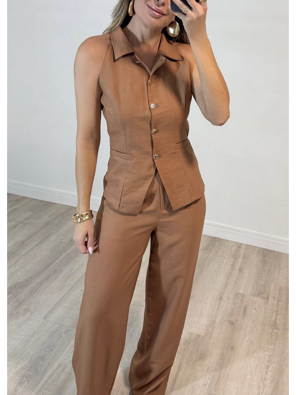 Conjunto Blusa Colete Aline