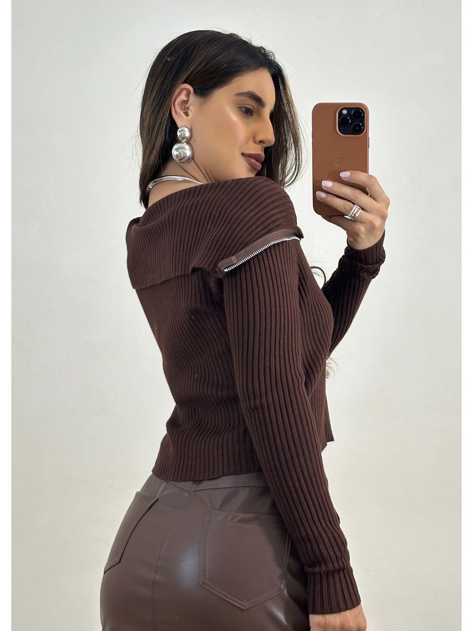 Cardigan Trico Zíper Aurora