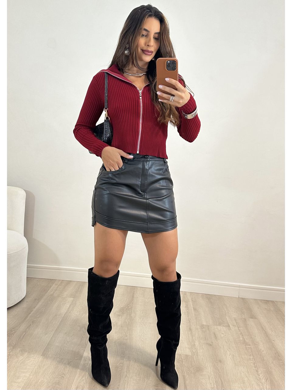 Cardigan Trico Zíper Aurora