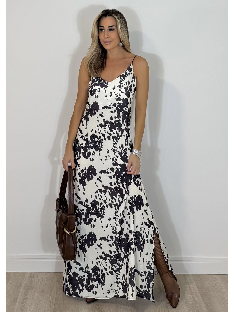 Vestido Crepe Cow Print - 2277 - MADONNA BASIC
