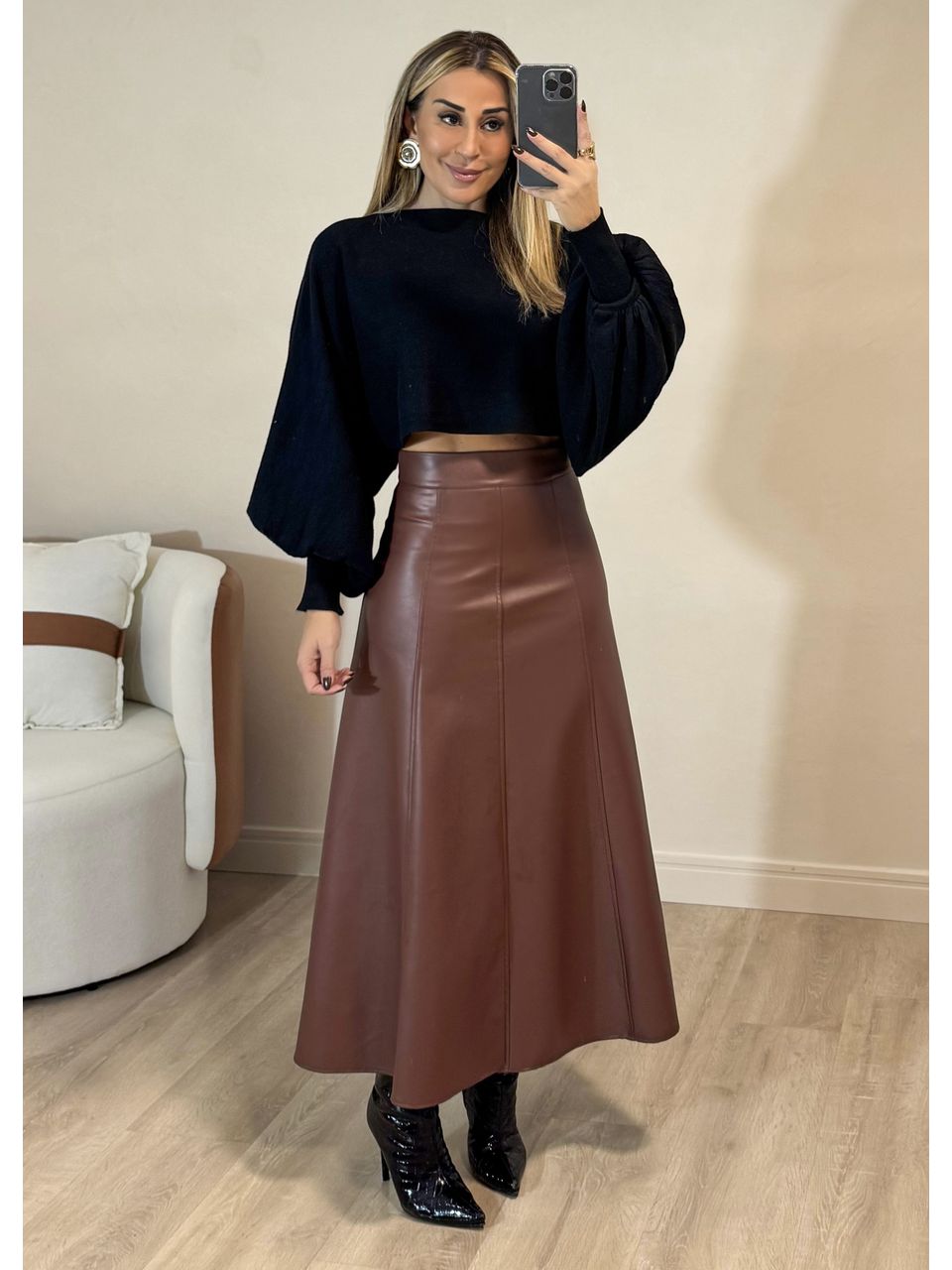 Saia Midi Courino Londres - 2383 - MADONNA BASIC