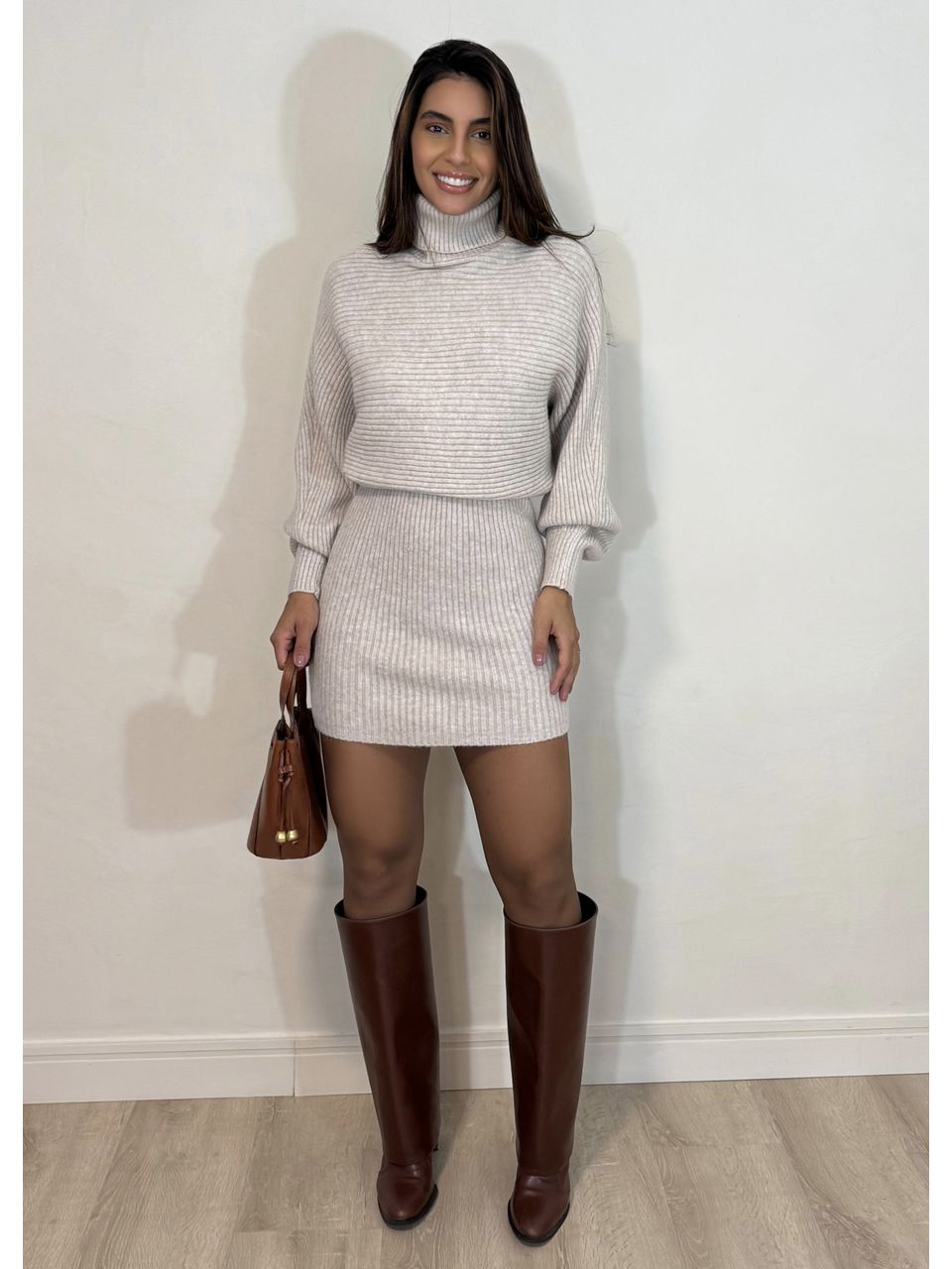Conjunto Saia Tricot Mousse
