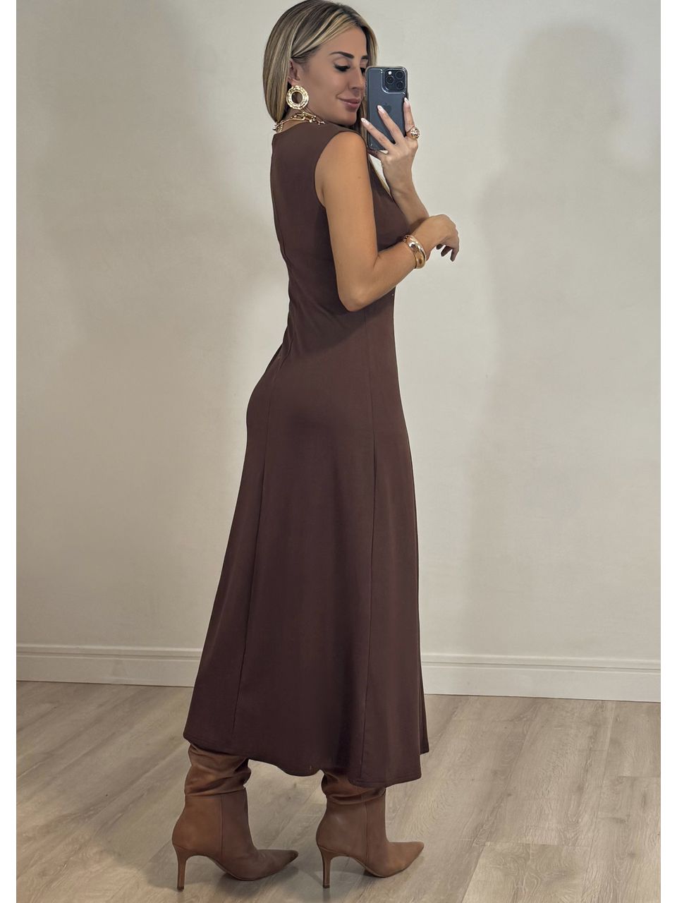 Vestido Malha Recortes