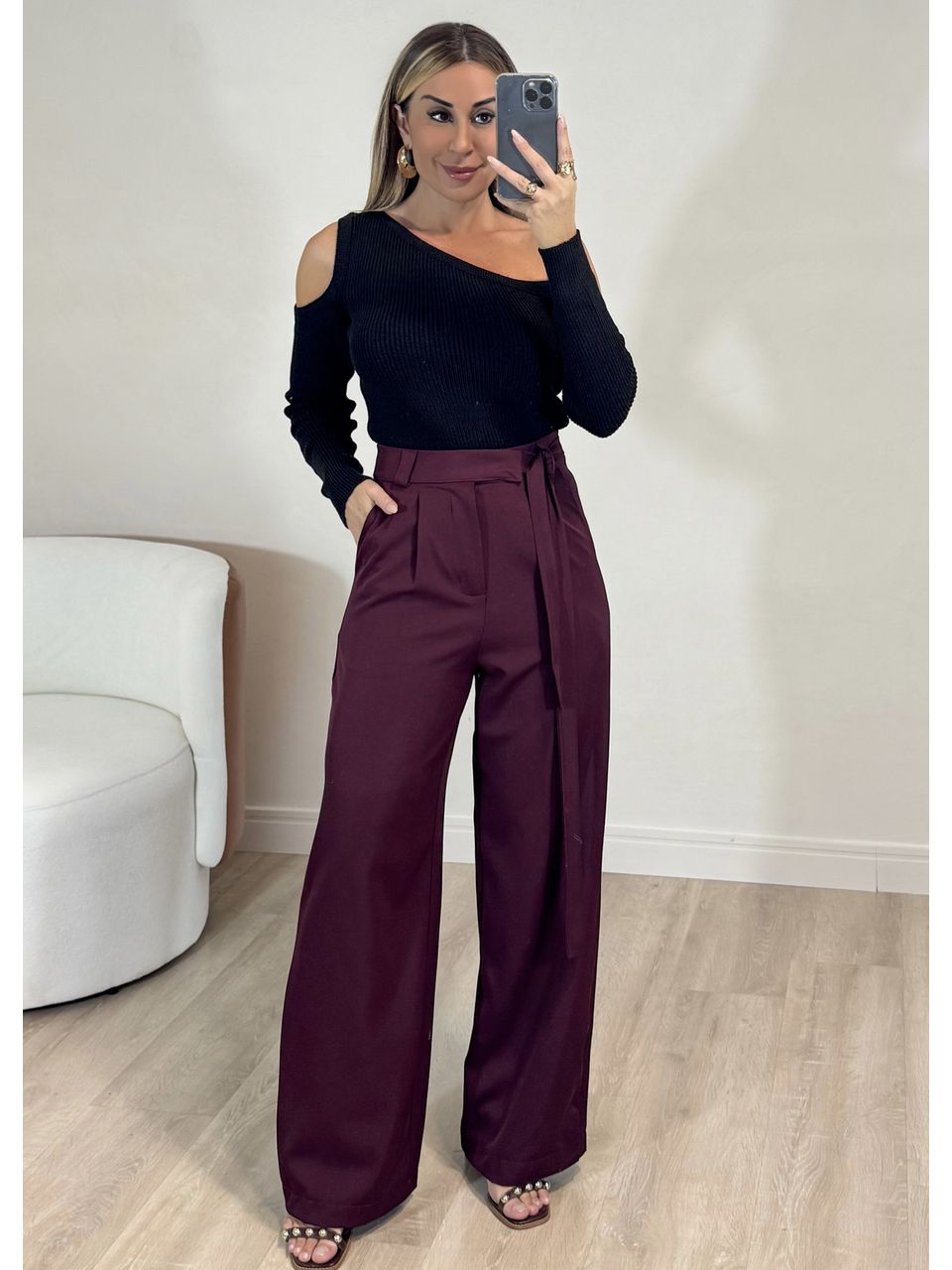 Calça Alfaiataria Com Amarração