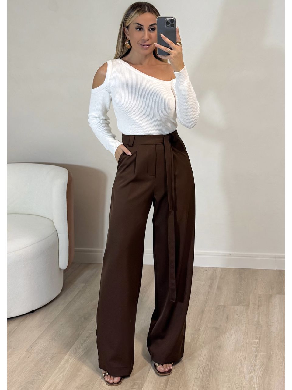 Calça Alfaiataria Com Amarração