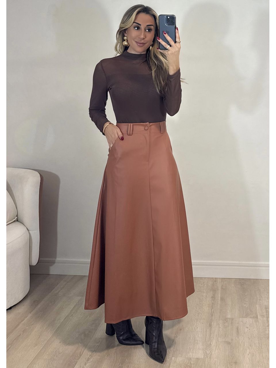 Saia Long Midi courino 