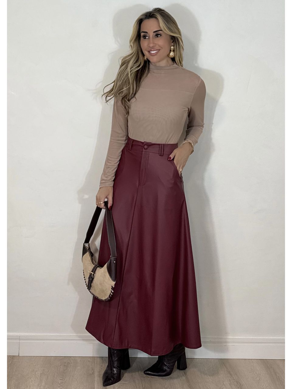 Saia Long Midi courino 