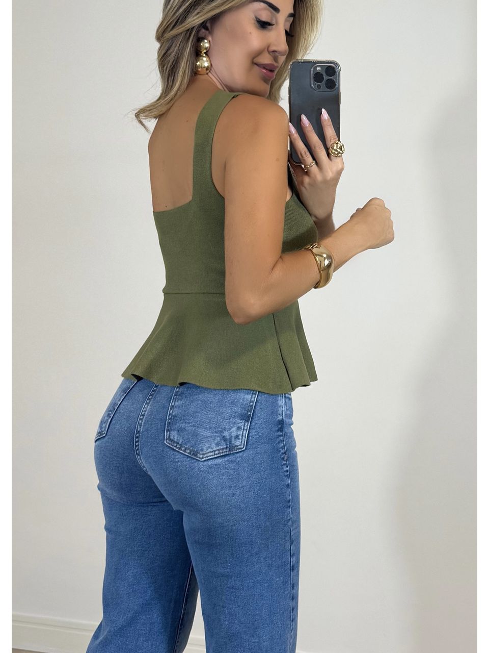 Blusa Tricot Peplum