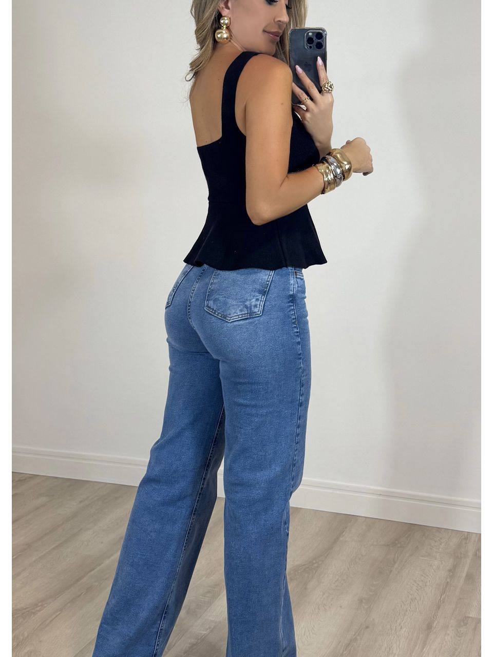 Blusa Tricot Peplum