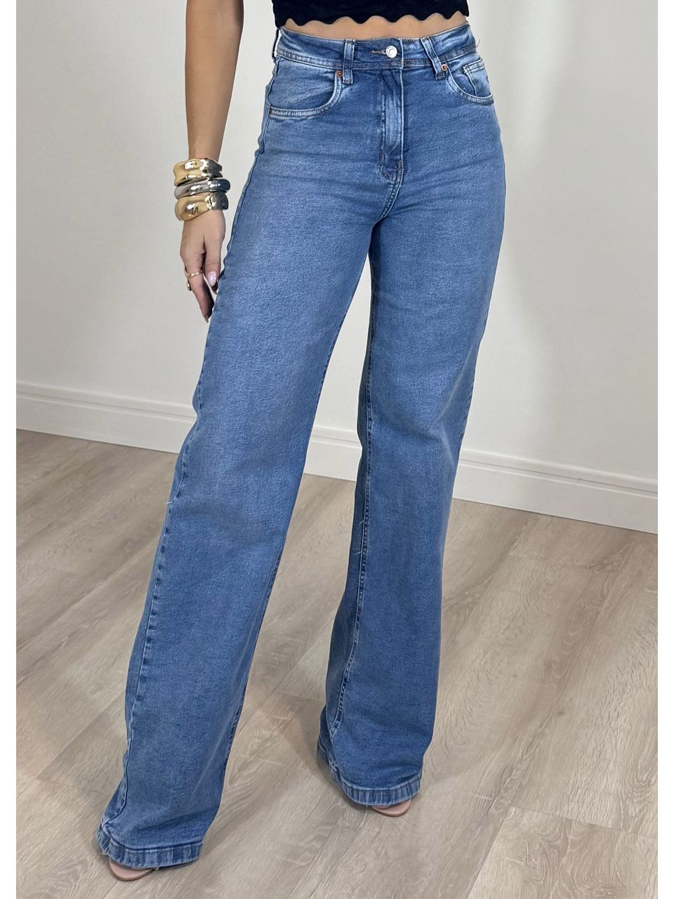 Calça Jeans wide leg