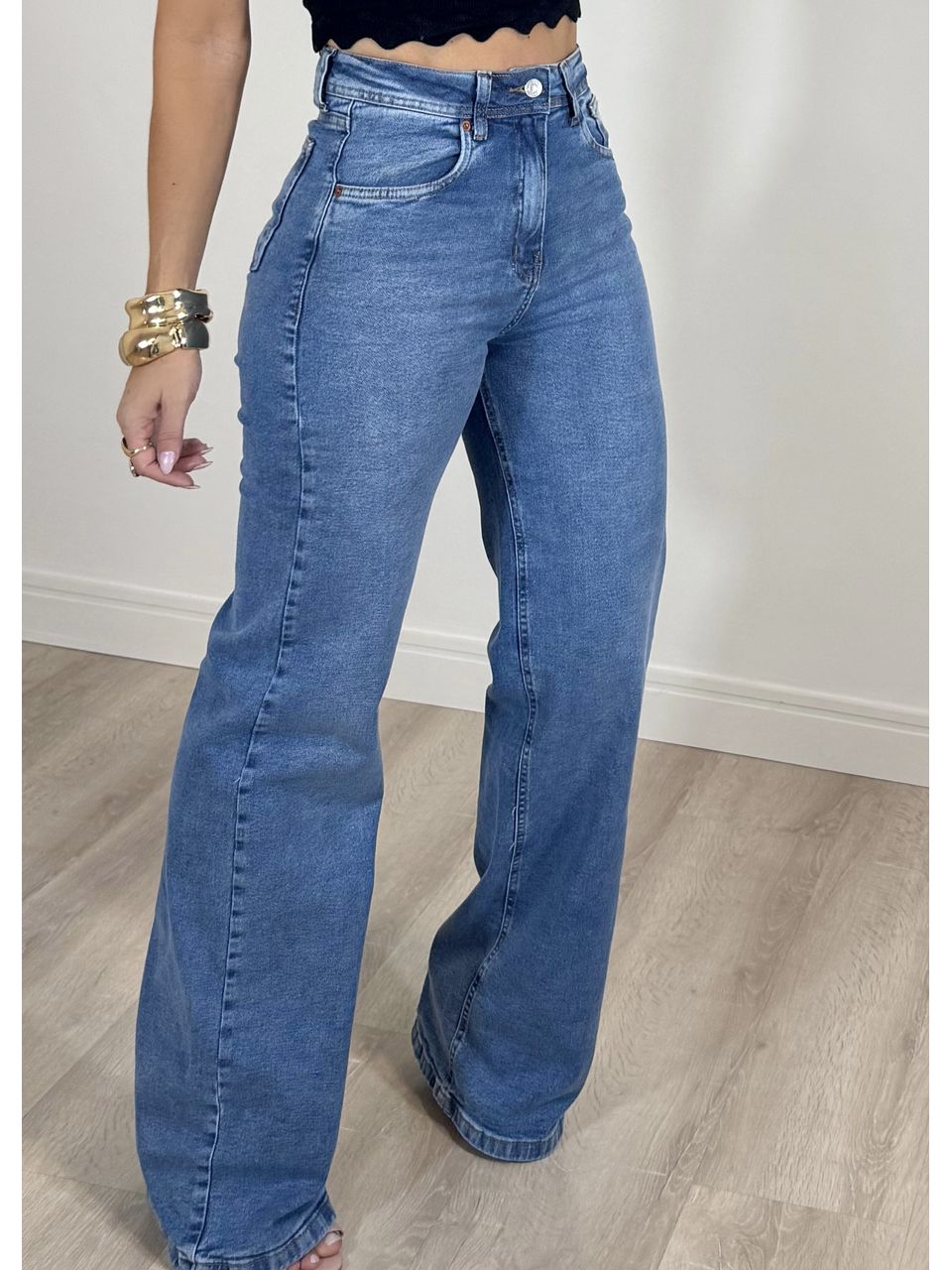 Calça Jeans wide leg