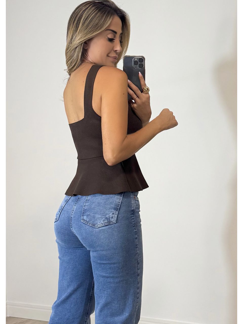 Blusa Tricot Peplum
