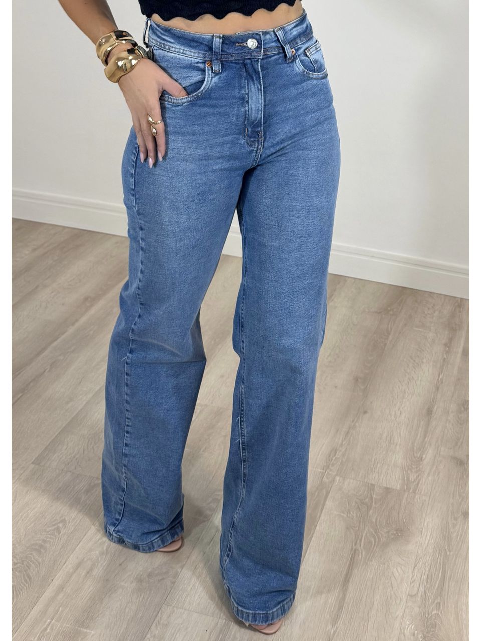 Calça Jeans wide leg