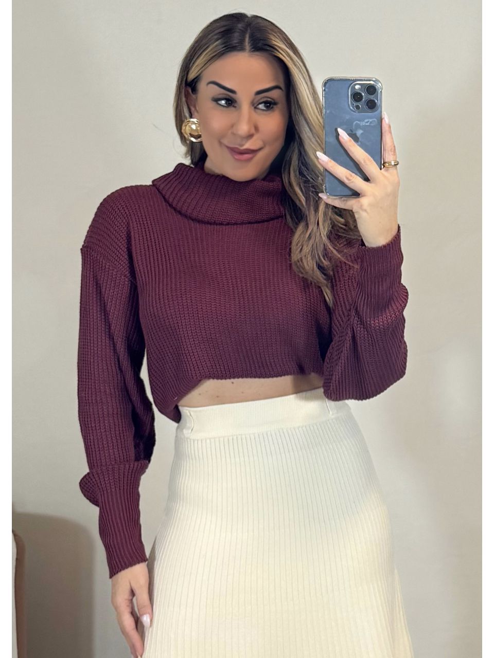 Blusa Tricot Gola Boba