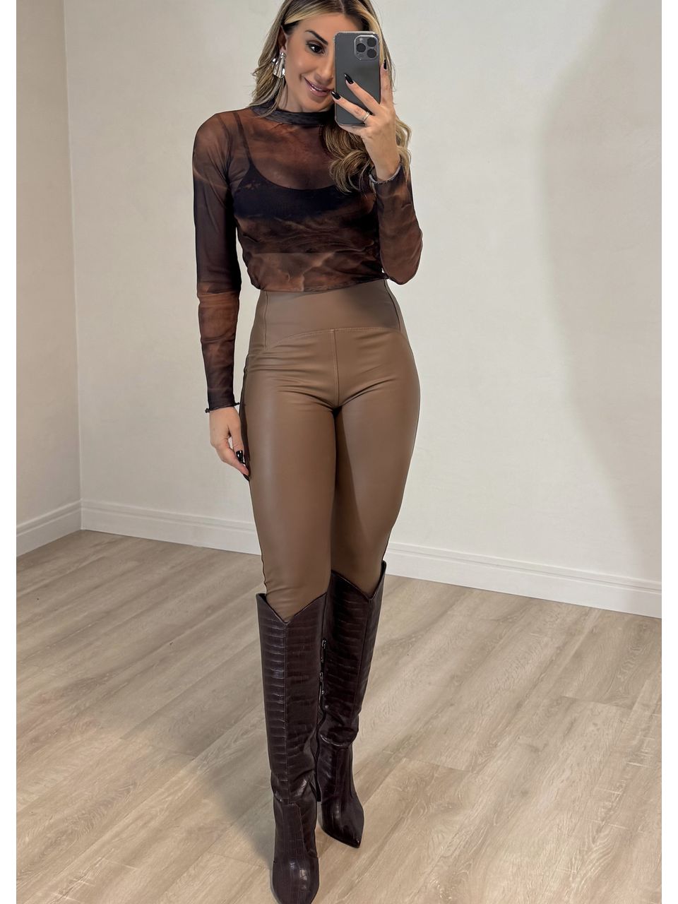Calça Skinny Courino