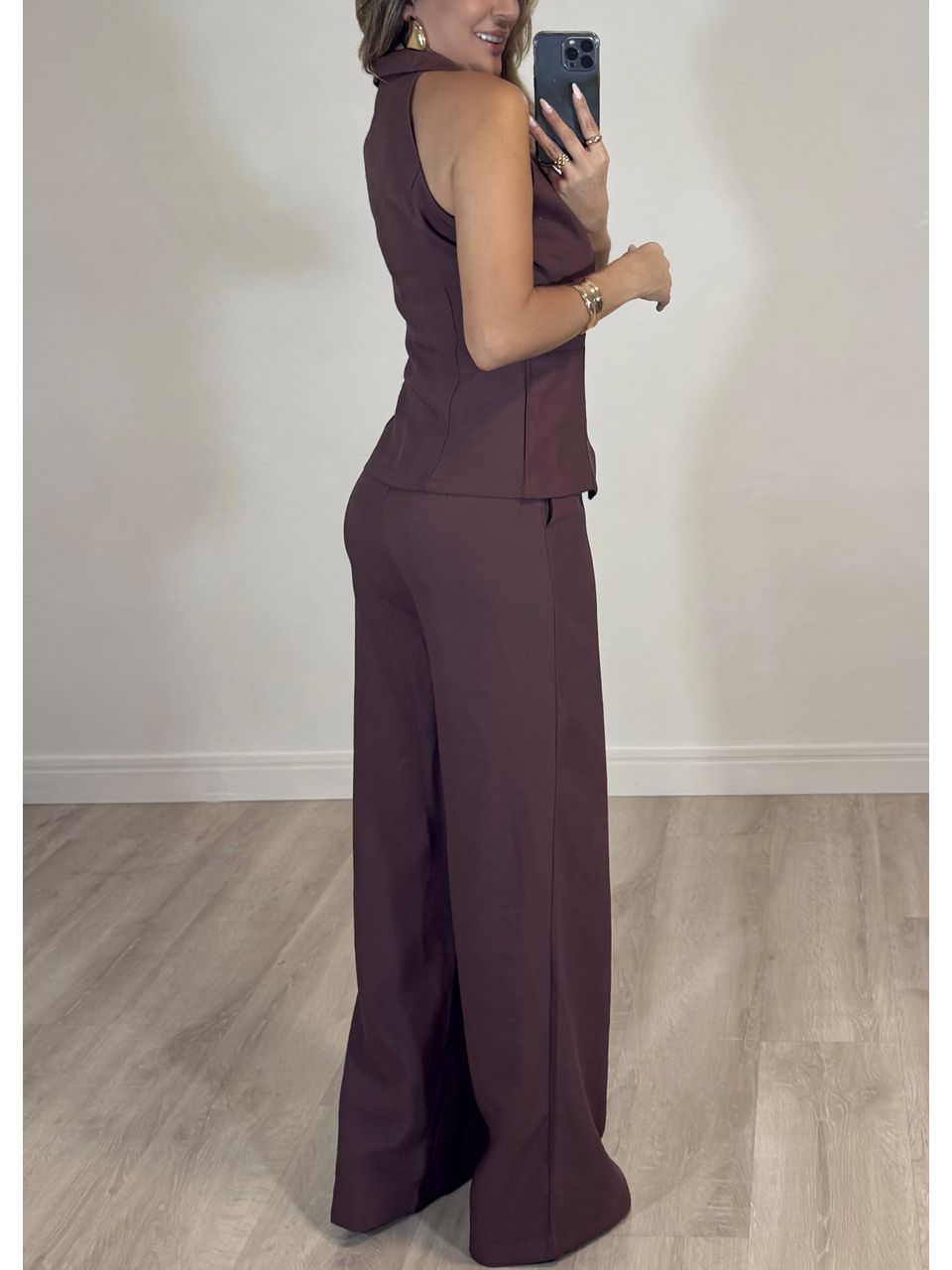  Conjunto Blusa Colete Aline