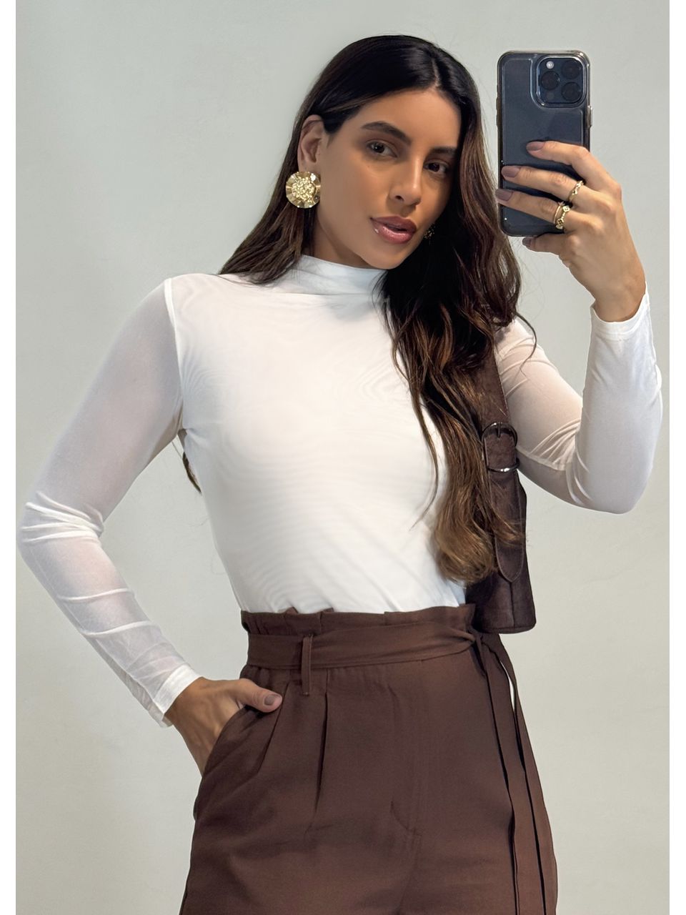 Blusa Tule Yasmim - 4499 - MADONNA BASIC