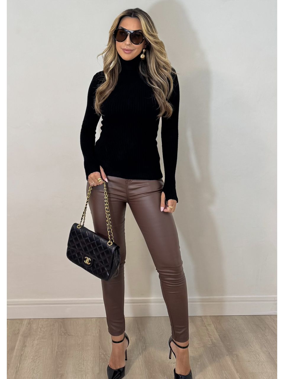 Calça Resinada Slim
