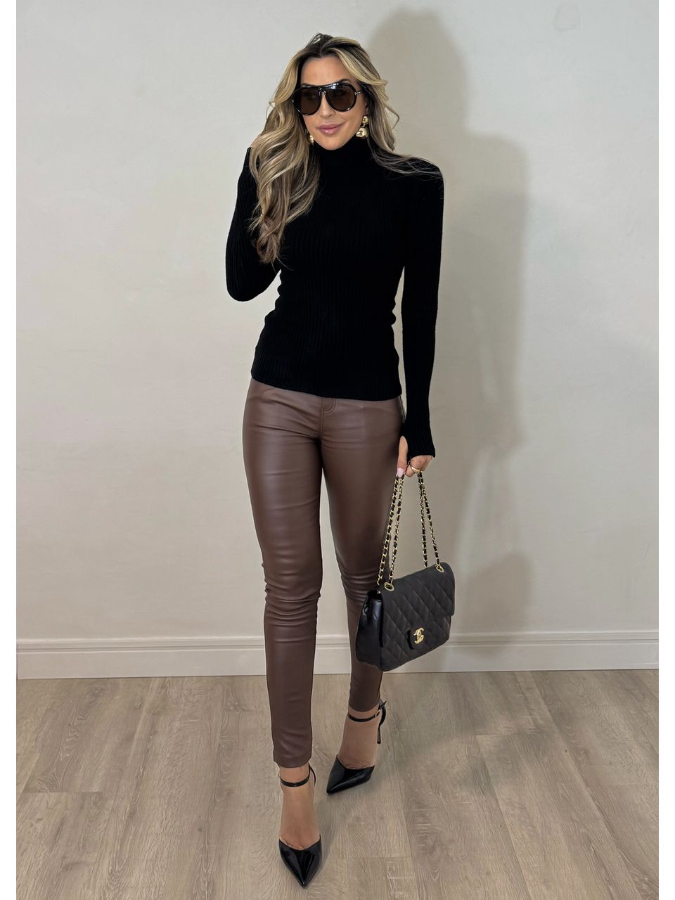 Calça Resinada Slim