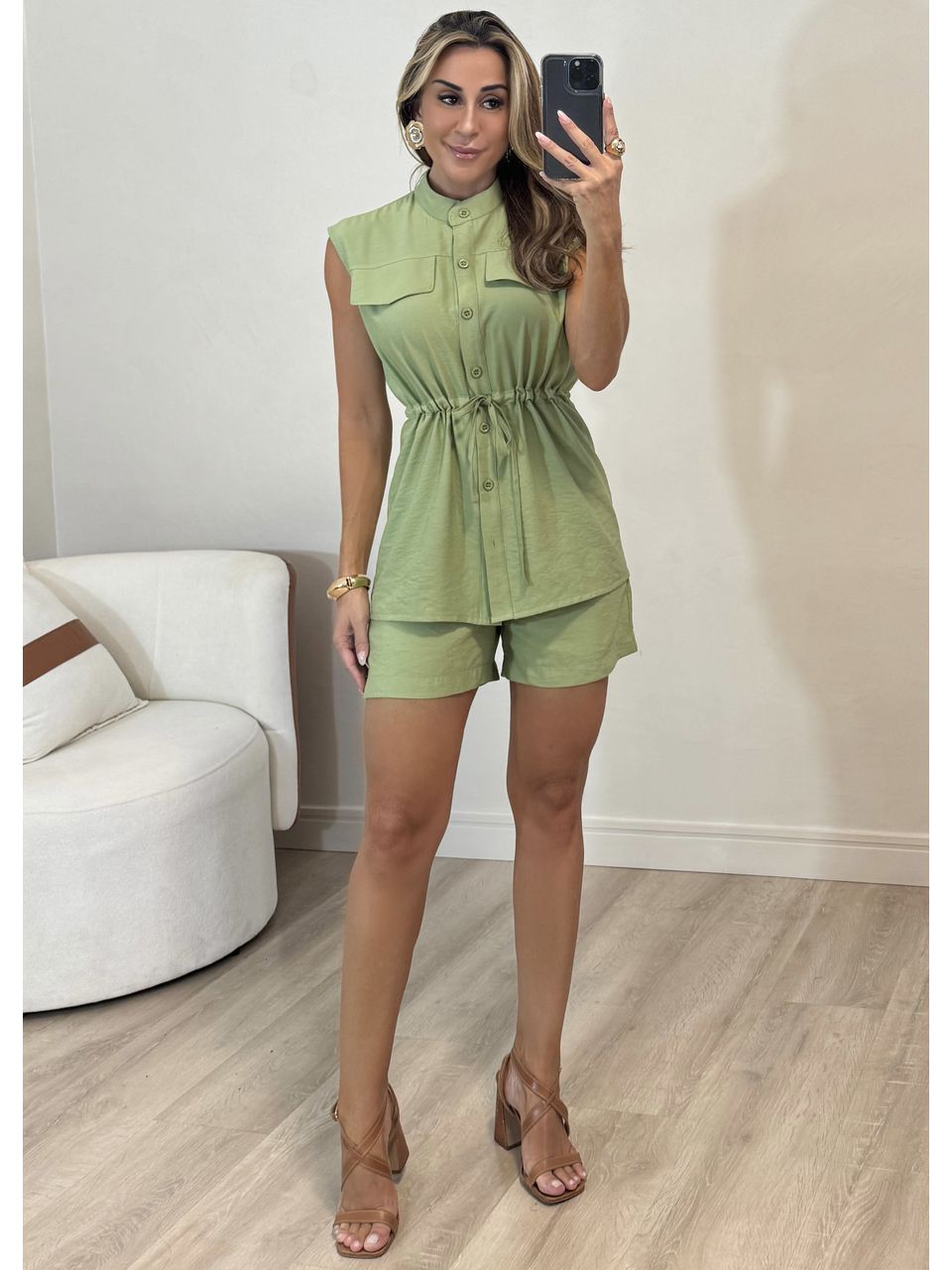 Conjunto Short com Colete