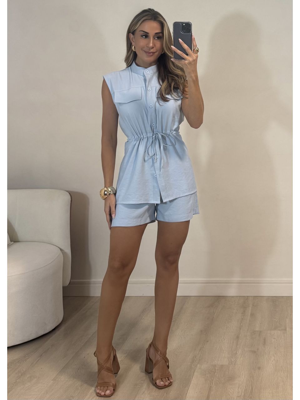 Conjunto Short com Colete
