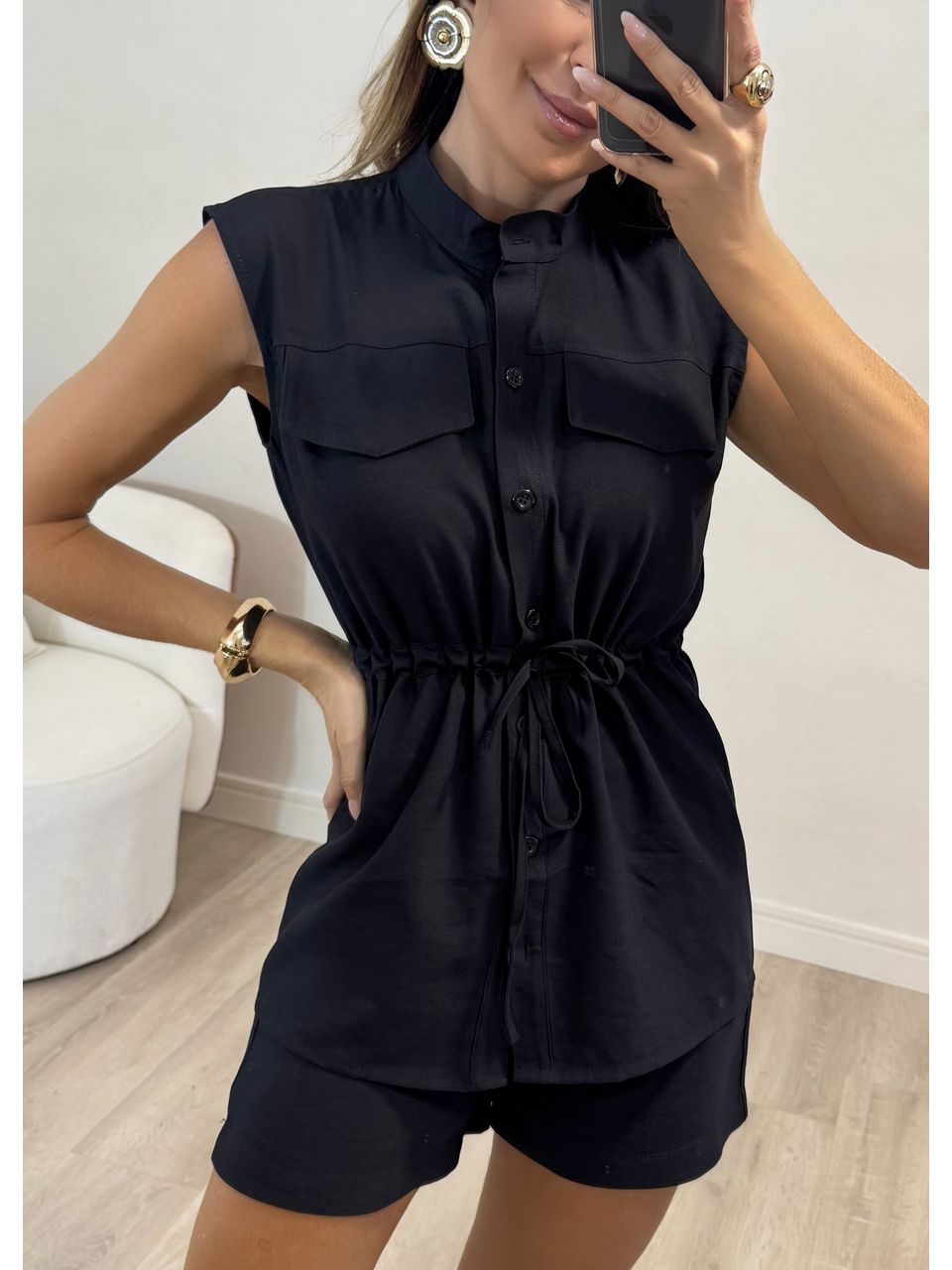Conjunto Short com Colete