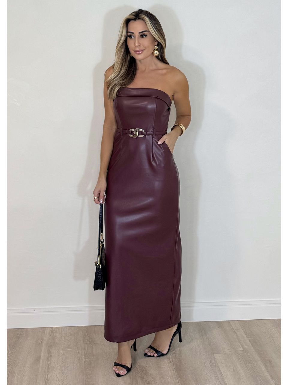 Vestido Midi Courino Tassia - 2345 - MADONNA BASIC