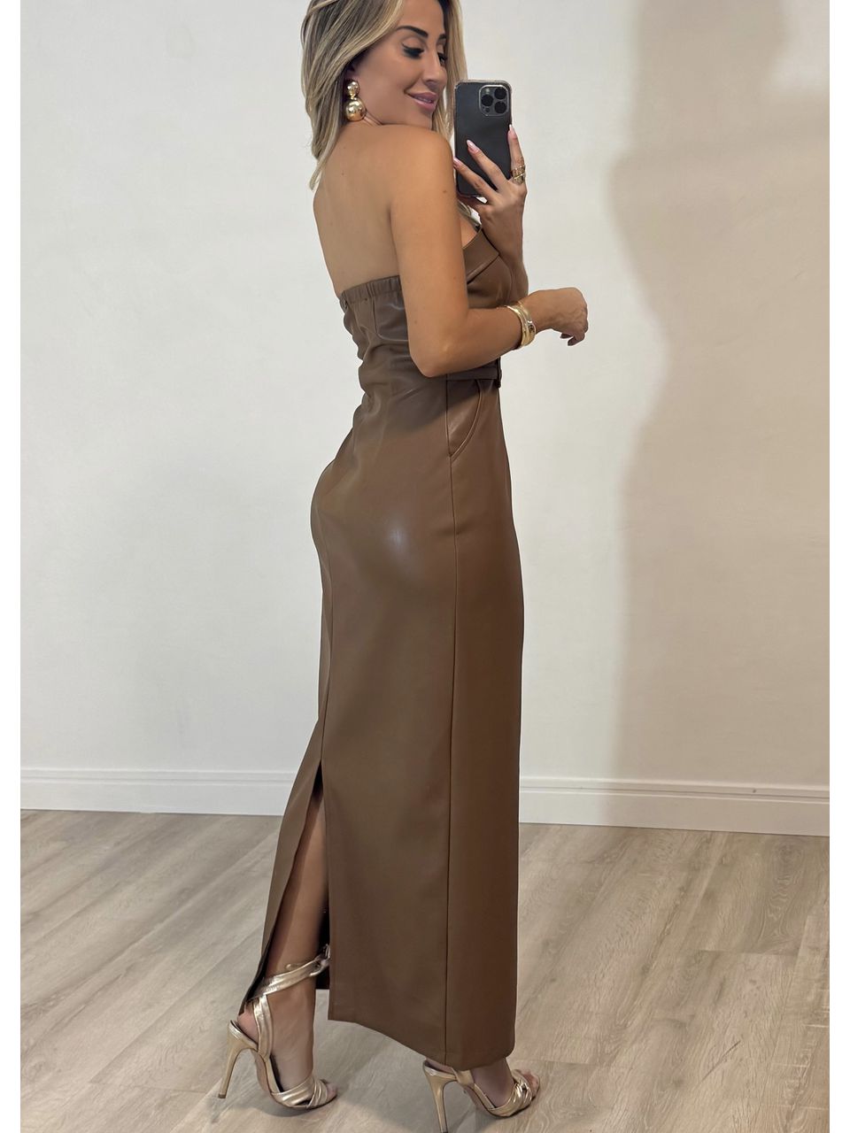 Vestido Midi Courino Tassia