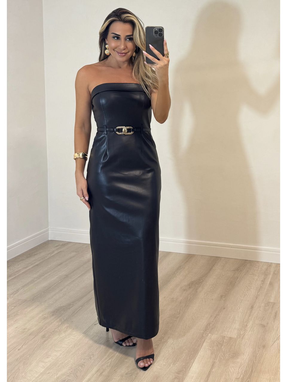 Vestido Midi Courino Tassia