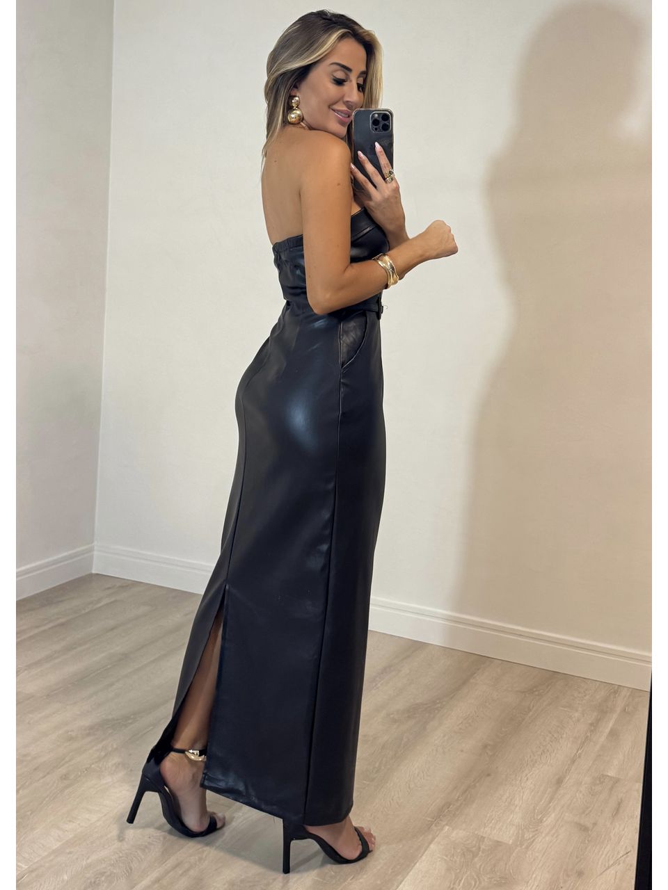 Vestido Midi Courino Tassia