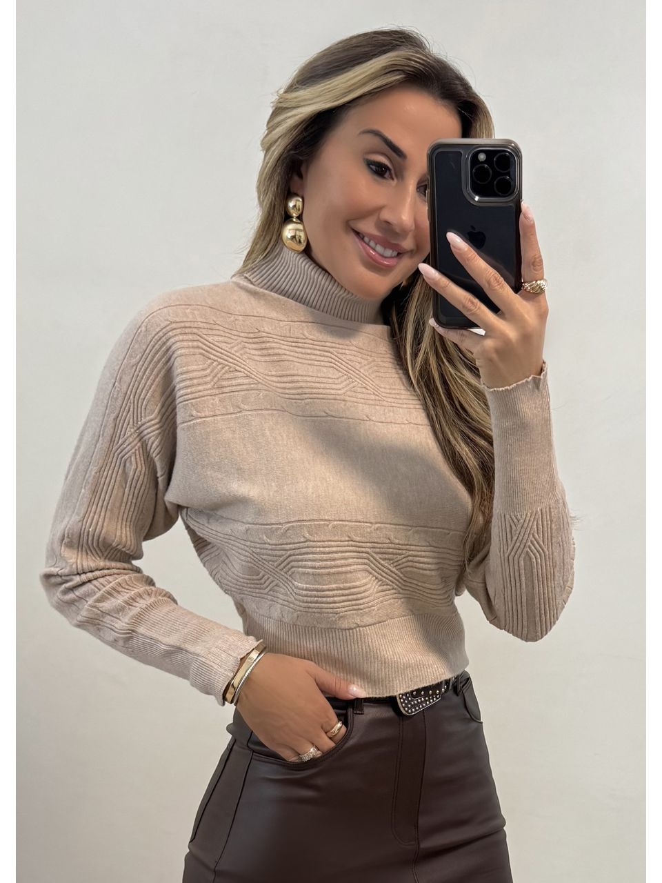 Blusa Tricot Gola Chicago - 5094 - MADONNA BASIC