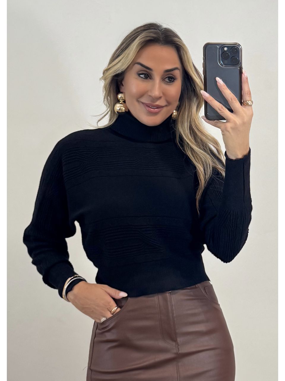 Blusa Tricot Gola Chicago - 5095 - MADONNA BASIC