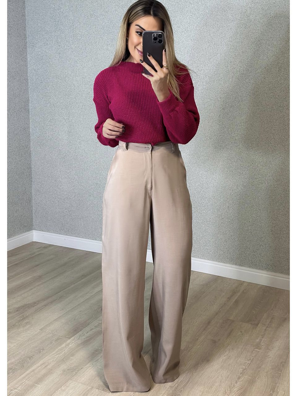 Calça Pantalona Tencel Beatriz