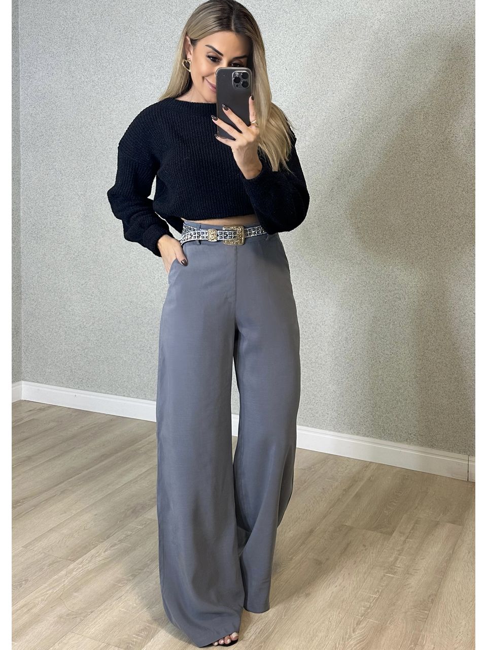 Calça Pantalona Tencel Beatriz
