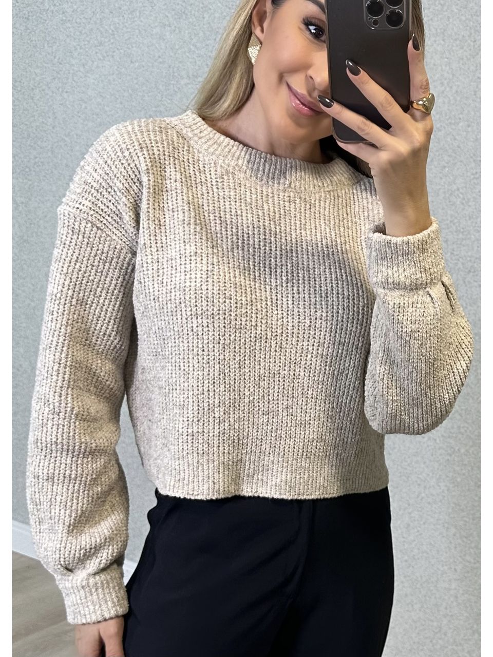  Blusa Tricot Mousse