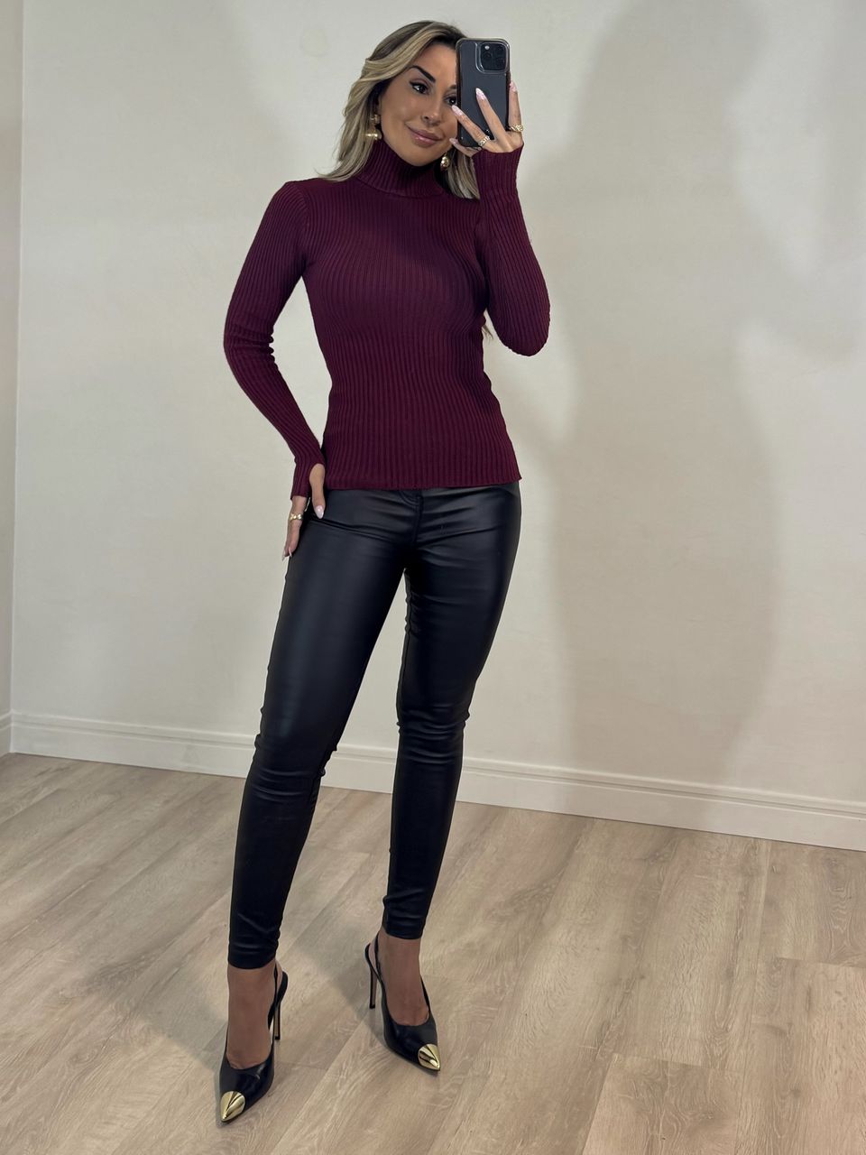 Calça Resinada Slim