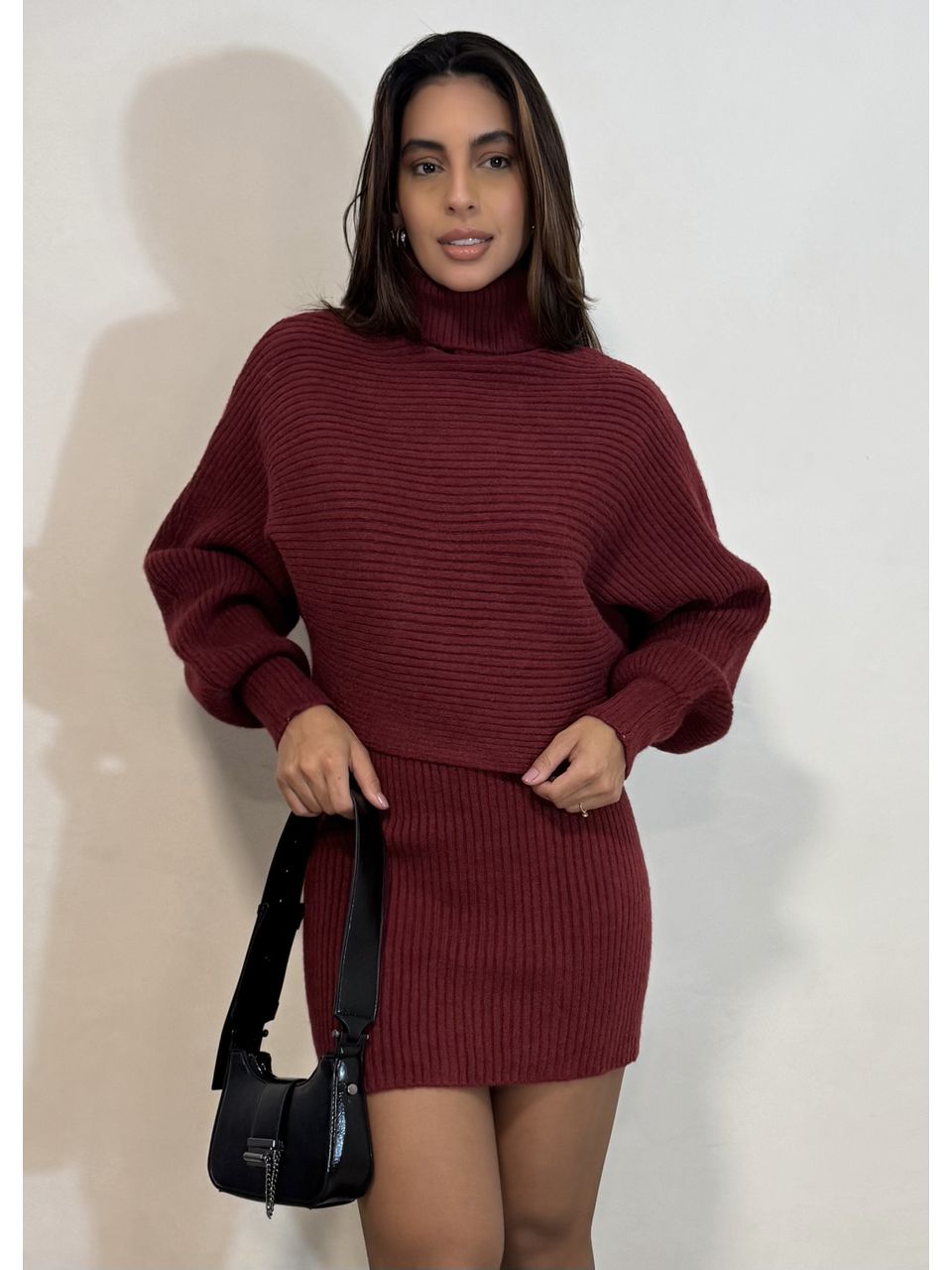 Conjunto Saia Tricot Mousse