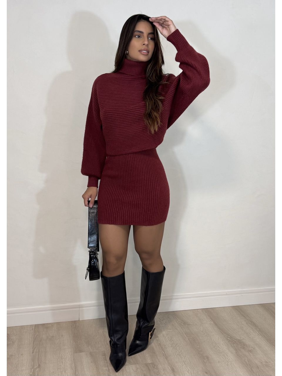 Conjunto Saia Tricot Mousse
