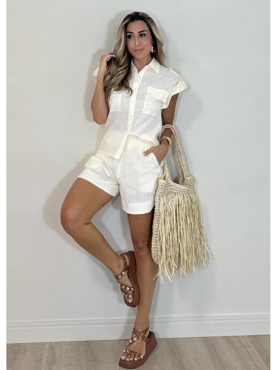 Conjunto Linho Donatella - 3858 - MADONNA BASIC