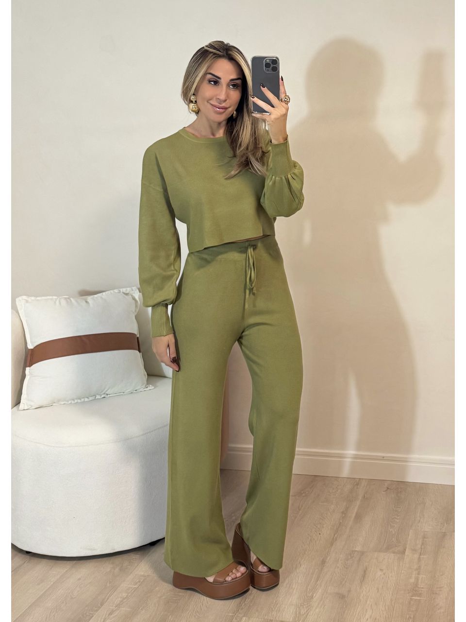 Conjunto Tricot Escócia