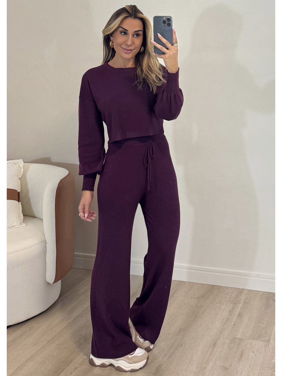 Conjunto Tricot Escócia