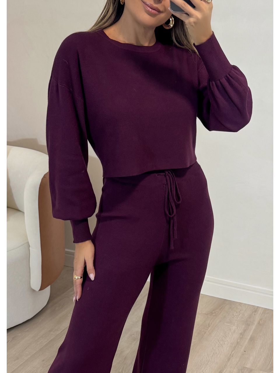 Conjunto Tricot Escócia