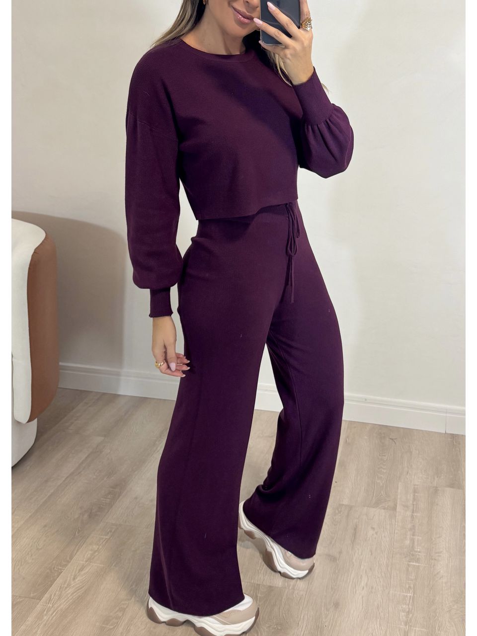 Conjunto Tricot Escócia