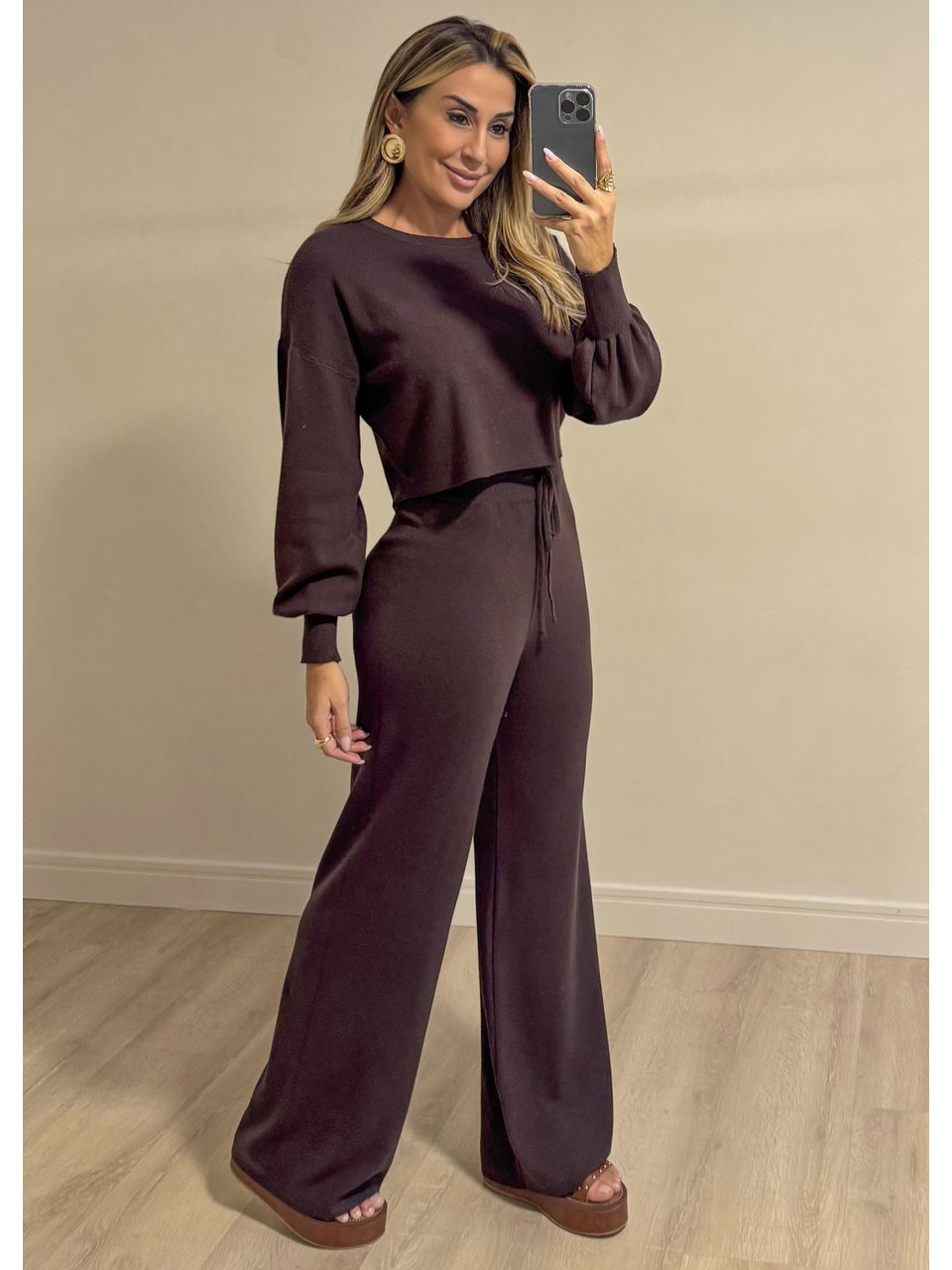 Conjunto Tricot Escócia